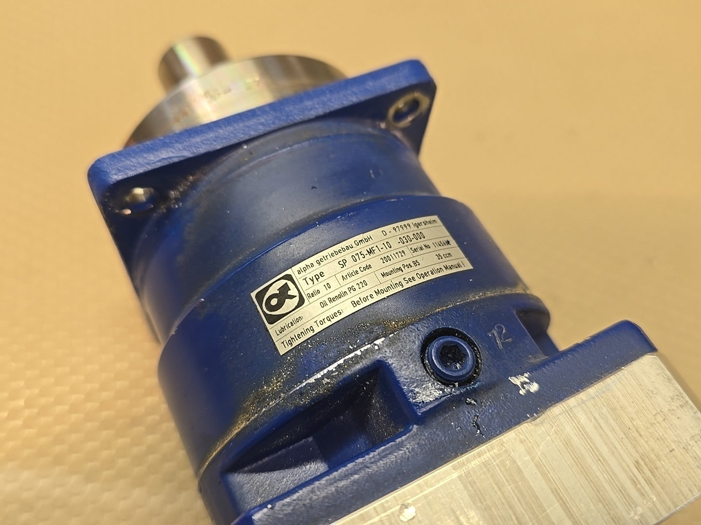 Wittenstein Alpha Gearbox Reducer SP 075-MF1-10 -030- 000 1:10 Ratio = 10  