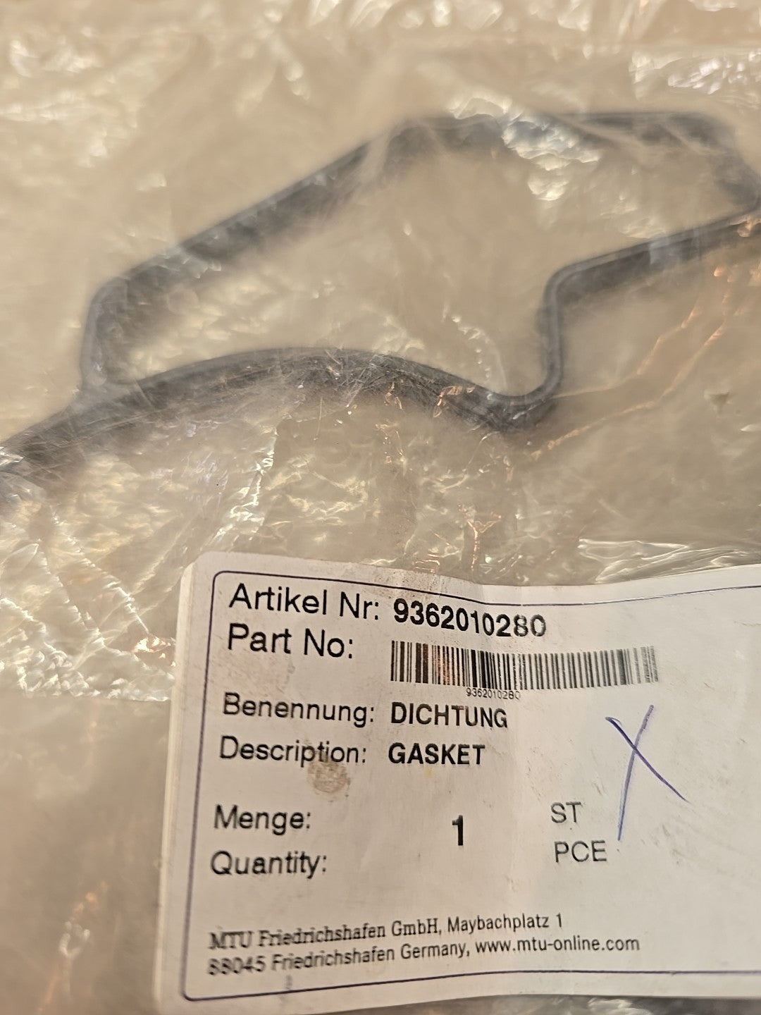 OEM Mercedes-Benz A9362010280 Water Pump Gasket OM936 Genuine