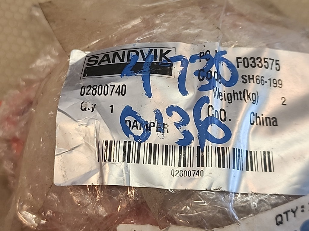 Genuine Sandvik 02800740 Damper for LH307 Loader Crane Stopper Discontinued  OEM