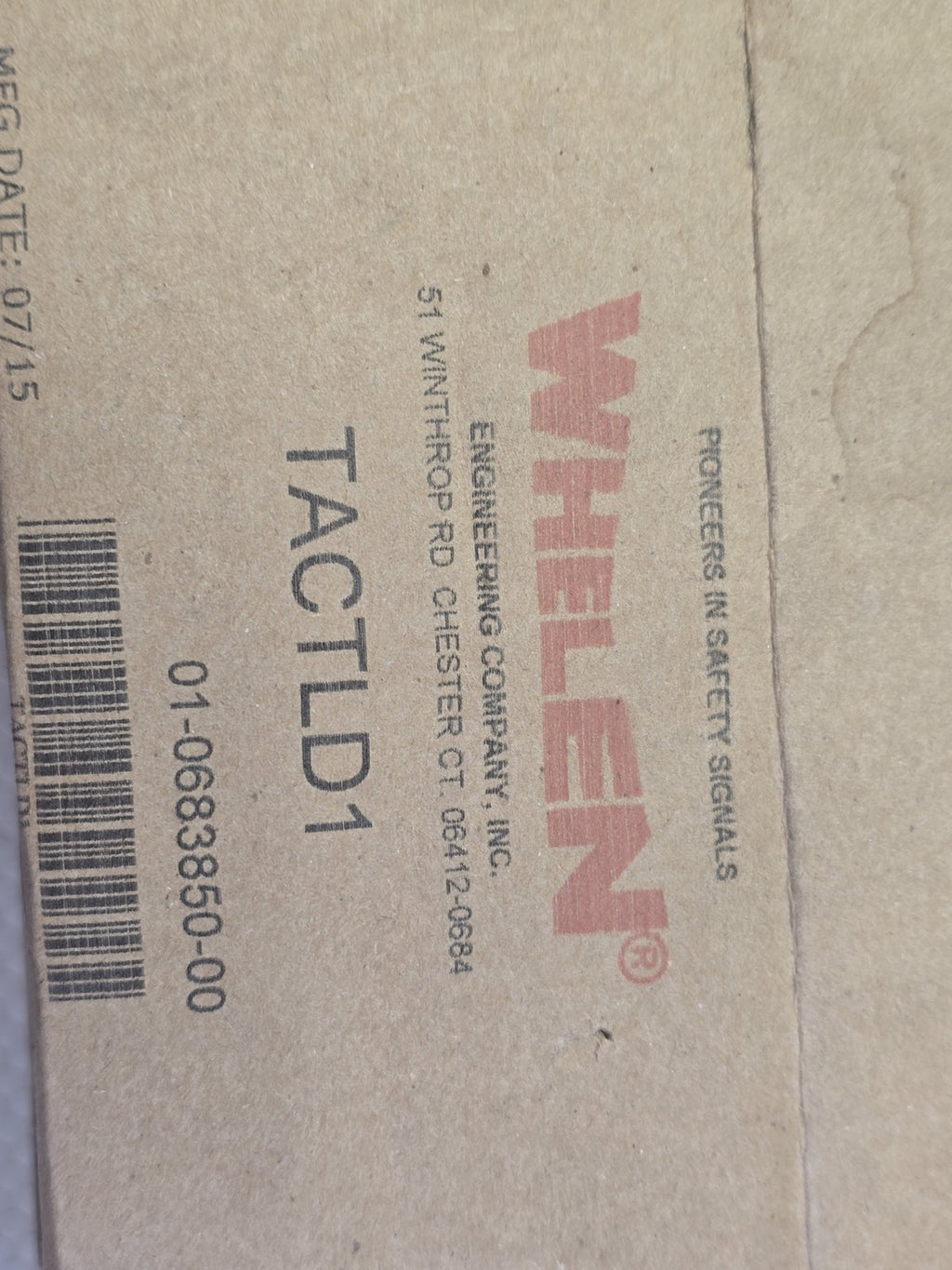 Whelen TACTLD1 01-0683850-00 Traffic Advisor Control Head LED Emergency