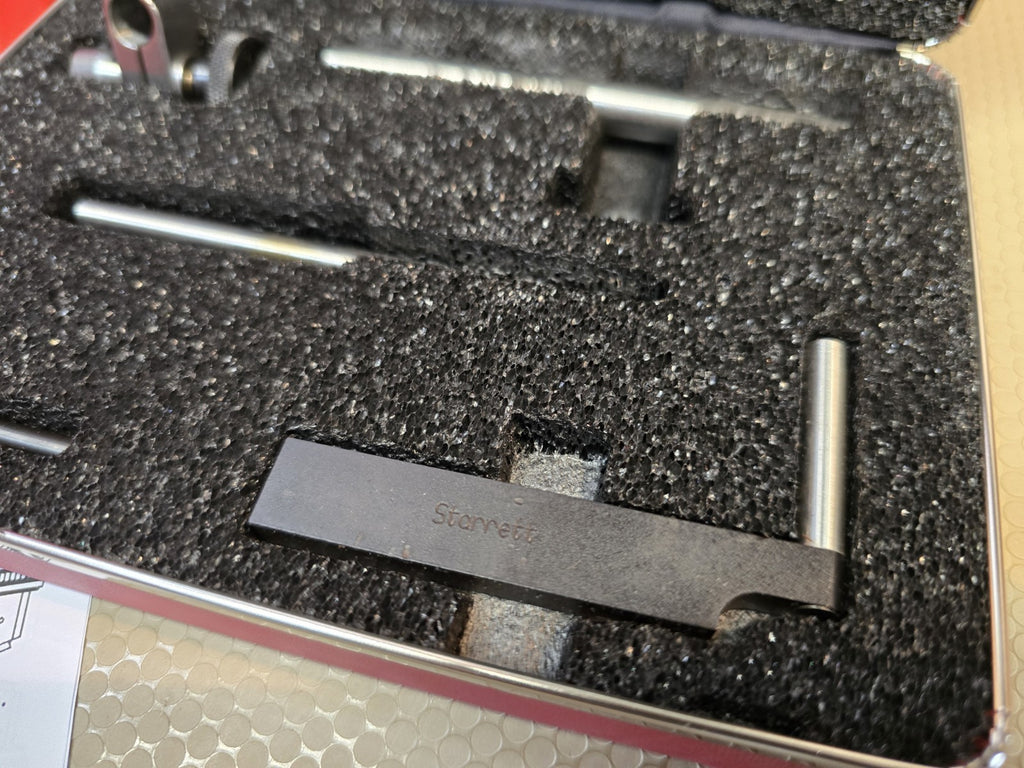 STARRETT 709ACZ Dial Test Indicator, Dovetail, Steel Attachments only *MINT*
