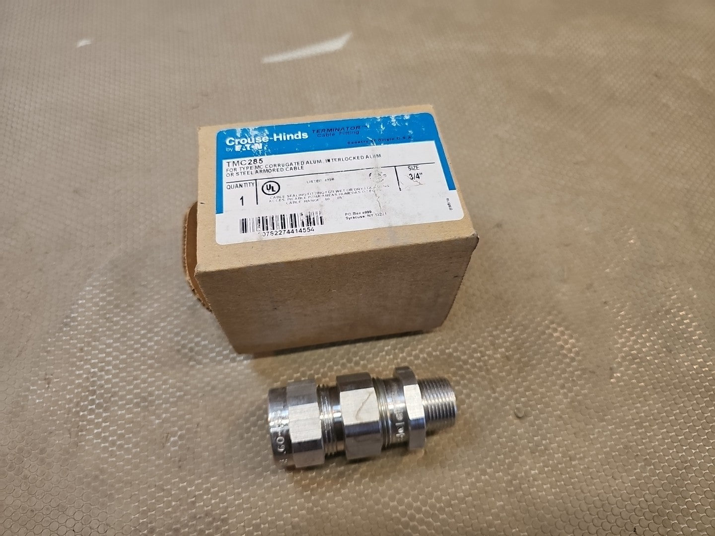 Crouse-Hinds TMC285 3/4" Terminator Cable Fitting for MC Range .60-.85 Aluminum