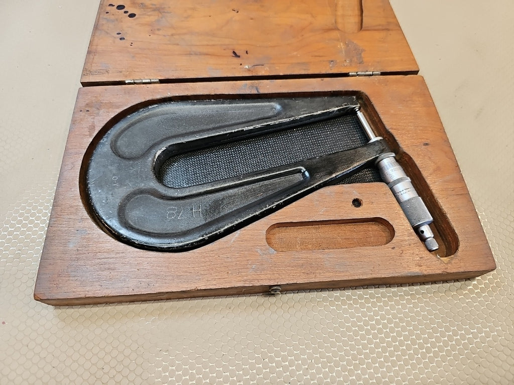 Scherr Tumico Deep Throat Sheet Metal Micrometer 0-1'' 6 inch 