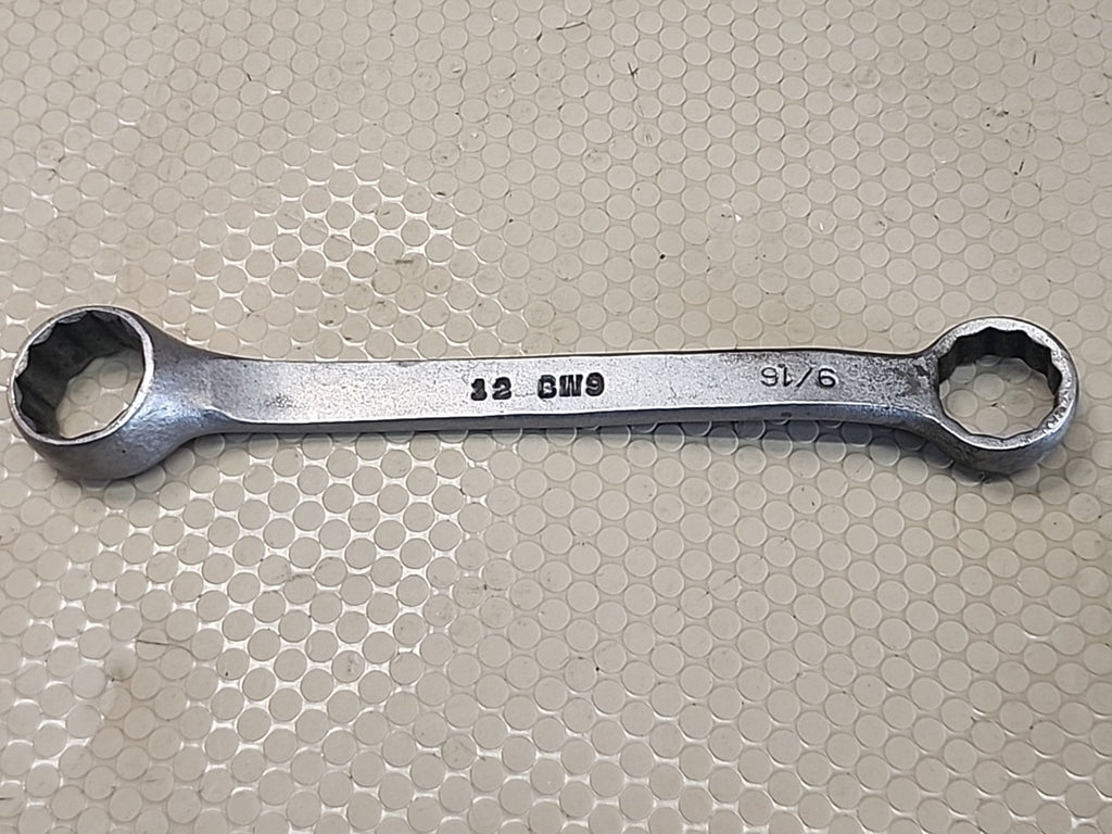 Cornwell Tools USA BW9, 9/16" x 5/8" SAE Offset Short Box Wrench 12 Point Matte