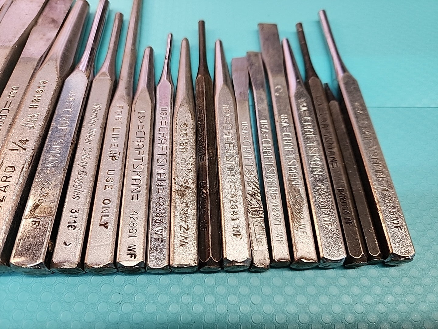 Craftsman USA Punch Chisel Alignment Set,  20 pieces complete *RARE*
