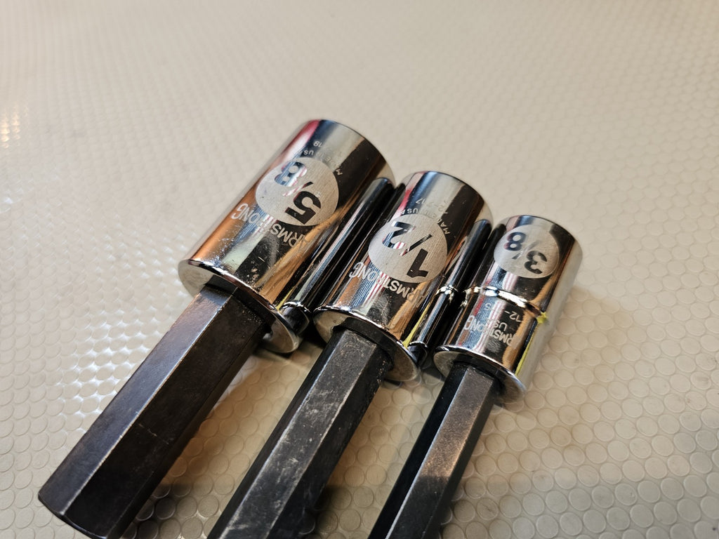 USA Armstrong 3 pc SAE 1/2" Drive Chrome Hex Bit Socket Driver Set owned by Snap