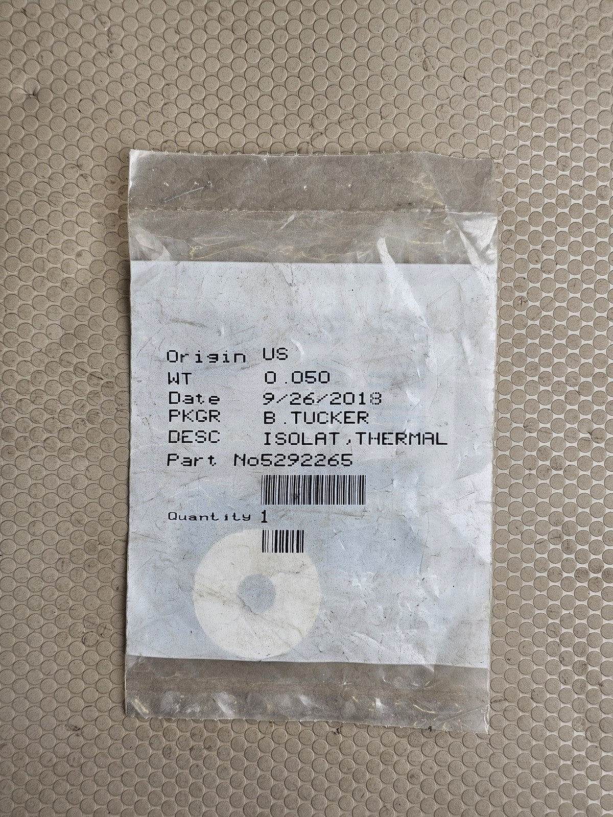Genuine Cummins 5292265 Thermal Isolator ISX QSX Engine Part NEW OEM NOS