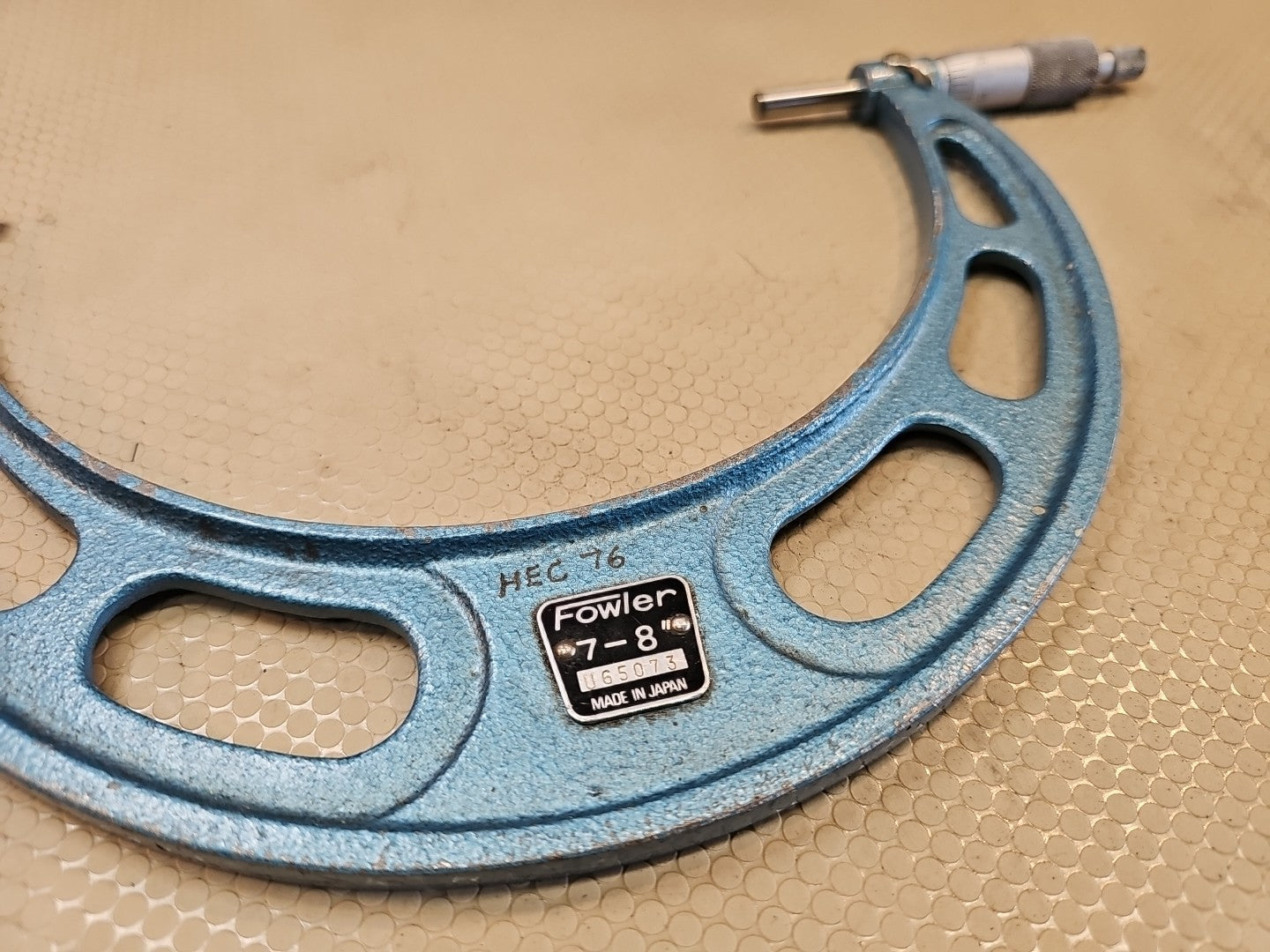 Fowler tool company 7" to 8" micrometer-V43150 Made in Japan & Calibrated