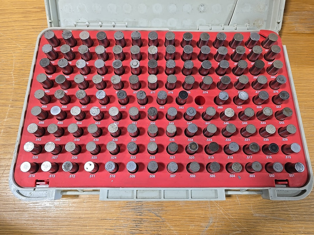 VERMONT GAGE #101100600 .5010"+/.6250"+ PIN GAGE SET
