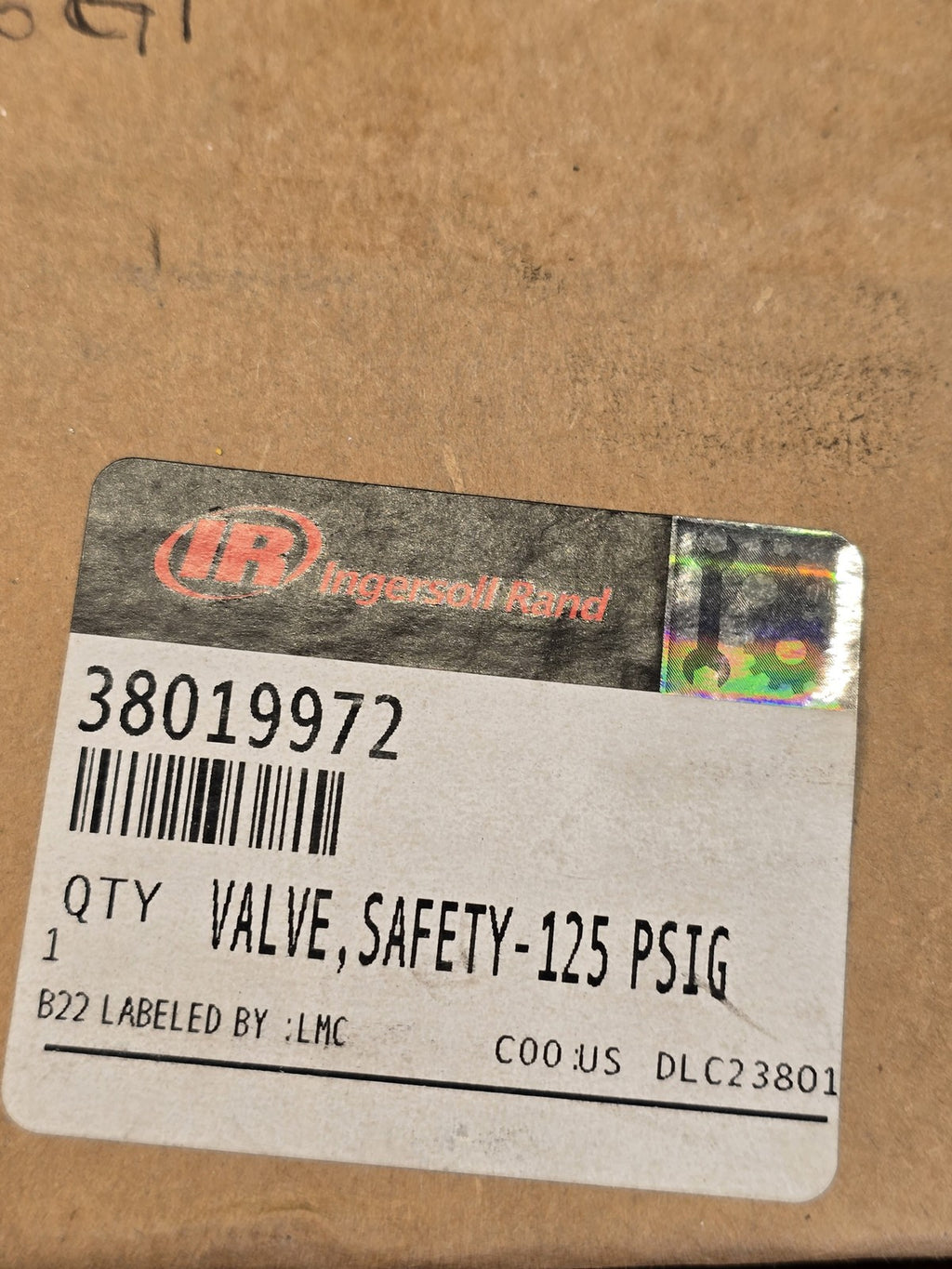 Apollo 19-KDCK-125A Safety Relief Valve 125 PSI 1/2" x 3/4" IR 38019972 New