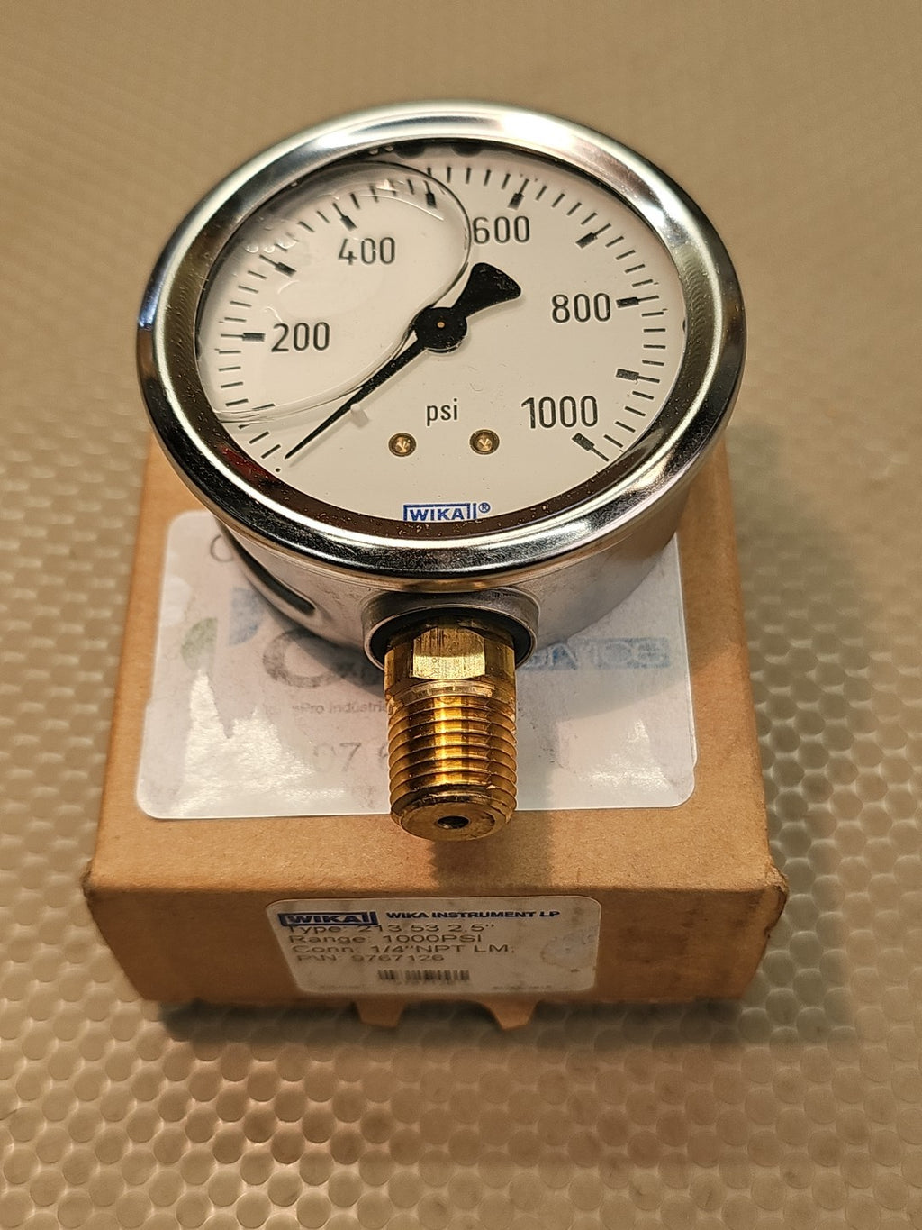 New Wika 9767126 Pressure Gauge Type 213.53 2.5" Stainless Steel