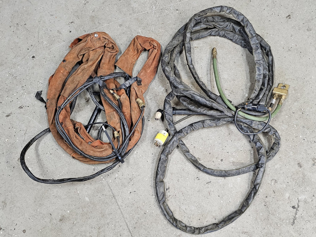 Set of 2 Welding Cable / Lines With Leather Cover Tig Mig Etc. 