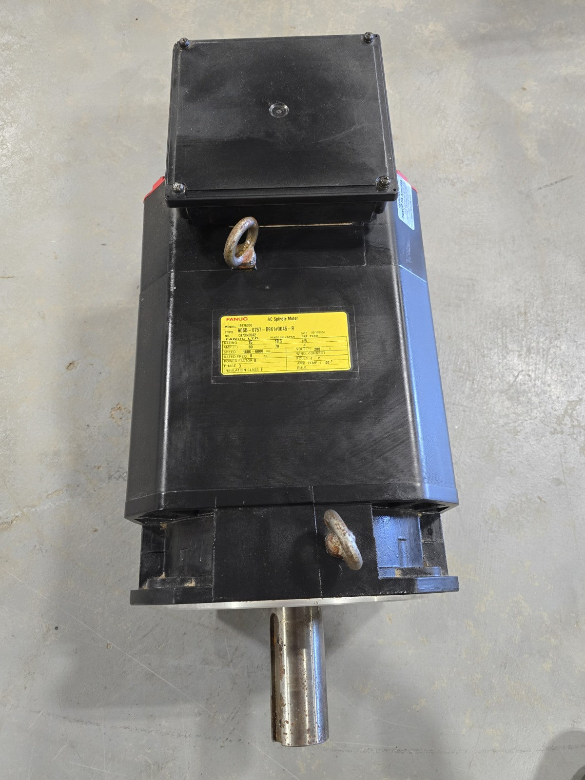 FANUC A06B-0757-B961 #0045-R AC Spindle Motor 15/18.5kW 6000 RPM 200V LARGE!