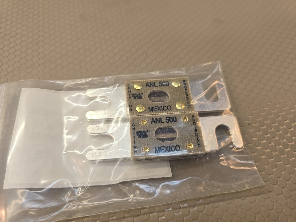 NEW Lot of 2 Bussmann ANL500 Low Voltage Limiter Fuse 500A