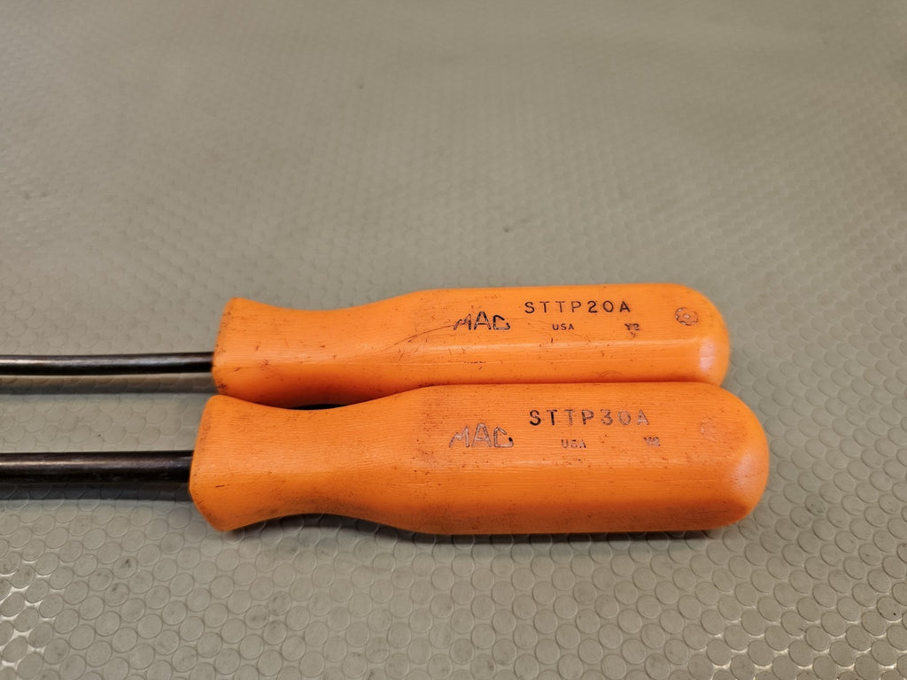 Mac Tools USA T-30 & T20 Torx Hard Orange Handle Screwdriver No STTP30A Tamper 