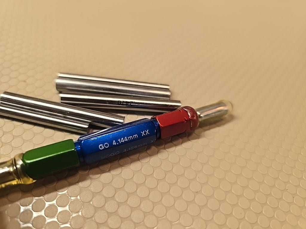 VAN KEUREN PIN GAGE HOLDER WITH PINS Go 4.144mm Xx Nogo 4.156mm Xx 