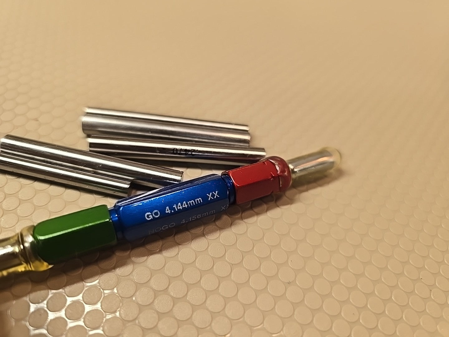 VAN KEUREN PIN GAGE HOLDER WITH PINS Go 4.144mm Xx Nogo 4.156mm Xx 