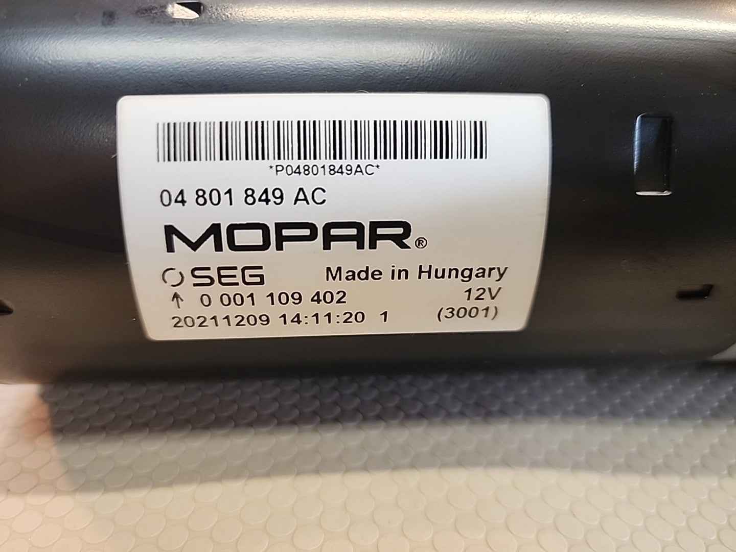 Mopar Starter Motor 04801849AC 12V OEM Made in Hungary Chrysler Dodge Jeep