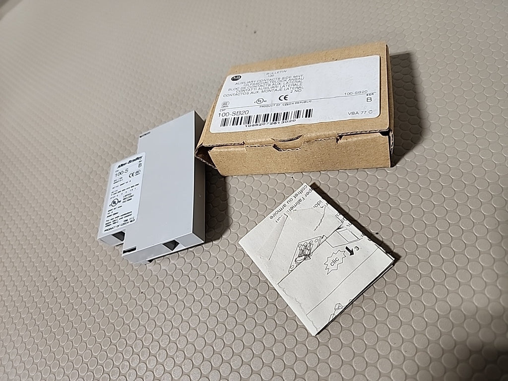 NEW ALLEN BRADLEY 100-SB20 SERIES B AUXILIAY CONTACT SIDE MOUNT 