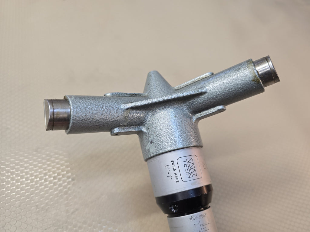 TESA 3 Point Bore Inside Micrometer 6-7″ Range 0.0005” Internal Mic Swiss Made