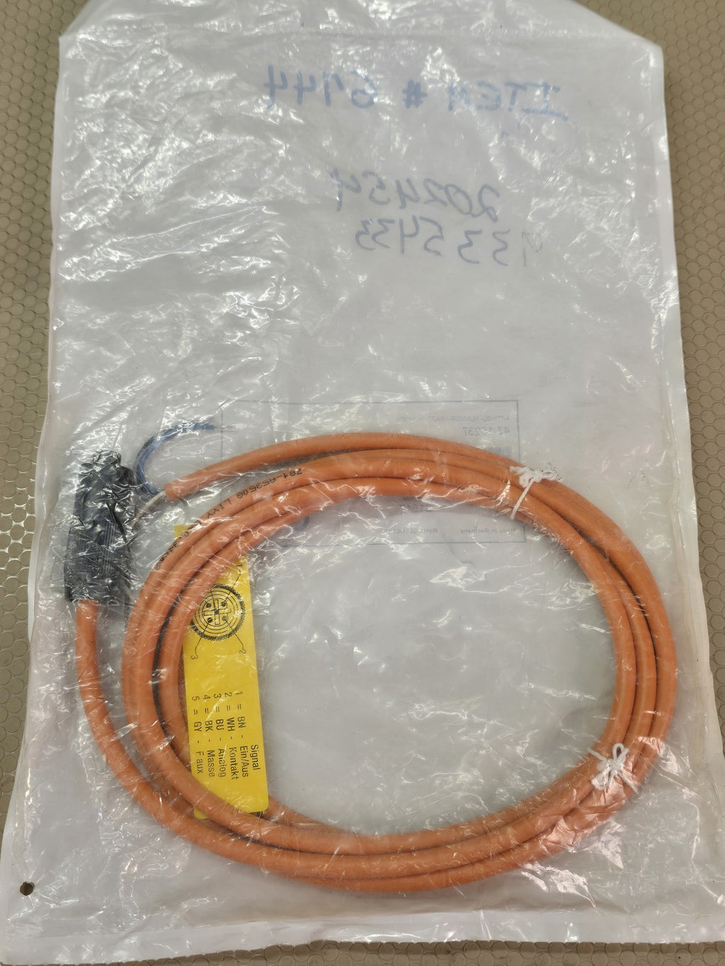 Prominent 43-15237 1001300 Universal Control Cable 5-Pin Orange Metering Pump