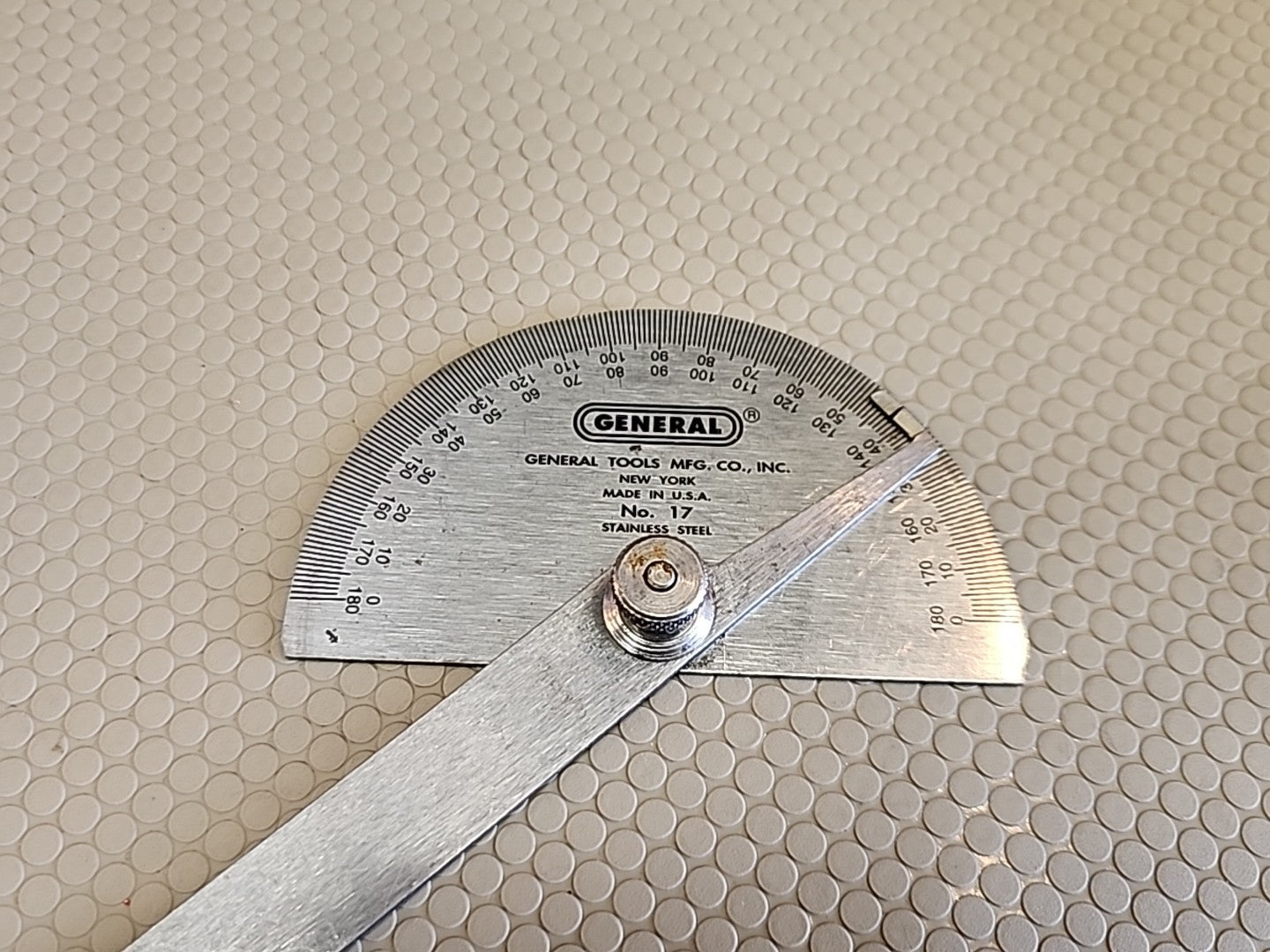 GENERAL HARDWARE MFG. CO. No.17 Stainless Steel Protractor B17