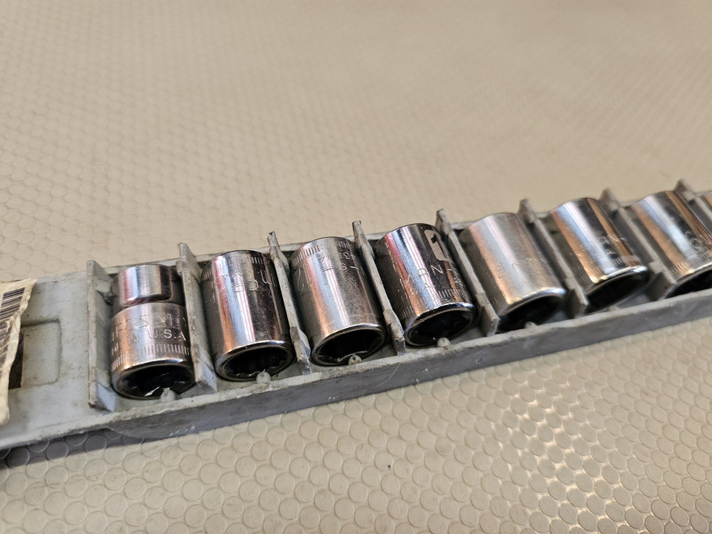 Sears Craftsman USA 9pc Metric 3/8” 34441 Light Use 6 Point 10-18mm Socket Set