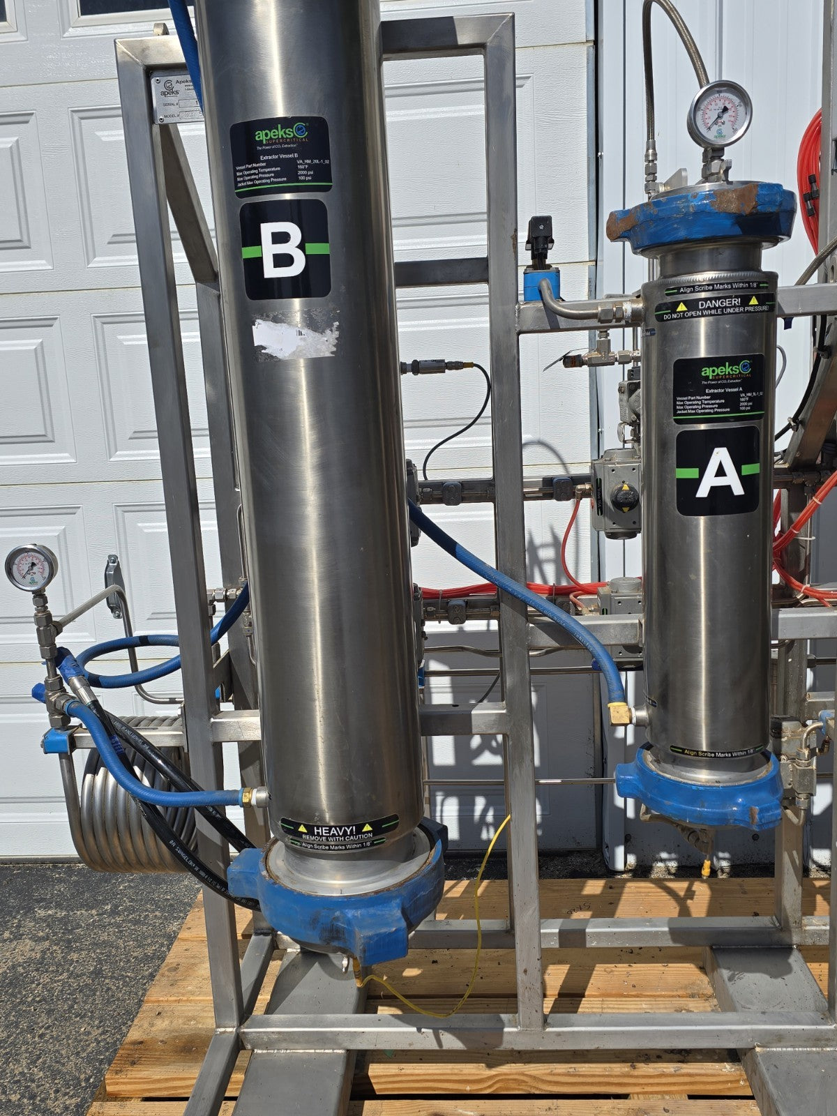 Apeks Supercritical CO2 Extraction System Full 3 Piece Set 2000-5Lx20LD 20L