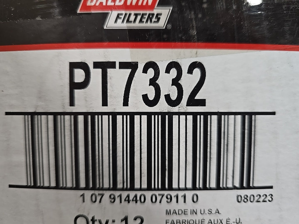 6x Quantity Baldwin PT7332 Engine Oil Filter NEW
