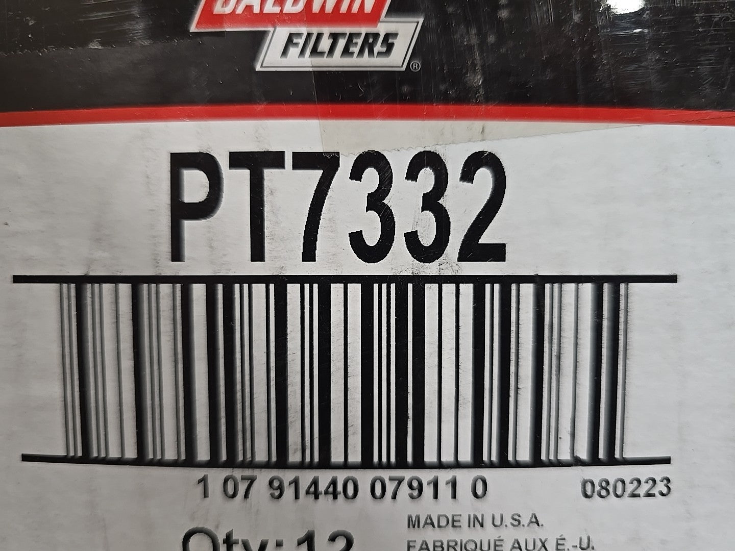 6x Quantity Baldwin PT7332 Engine Oil Filter NEW