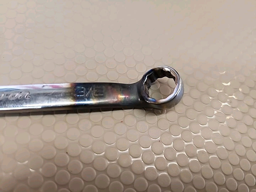 Snap On 3/8" 12PT Short Chrome Combination Wrench OEX120B *modified*