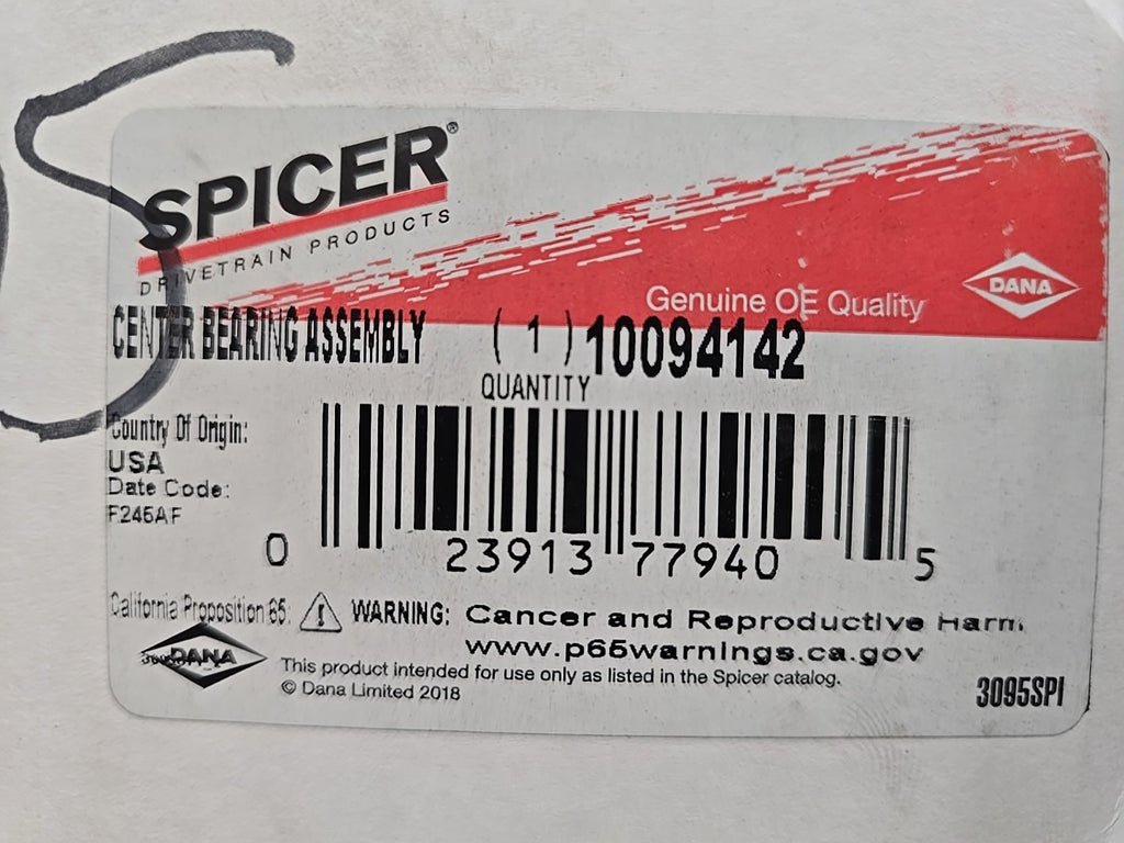 Spicer 10094142 replaces 5003323 Driveshaft Center Bearing 1810 Series USA *NEW*