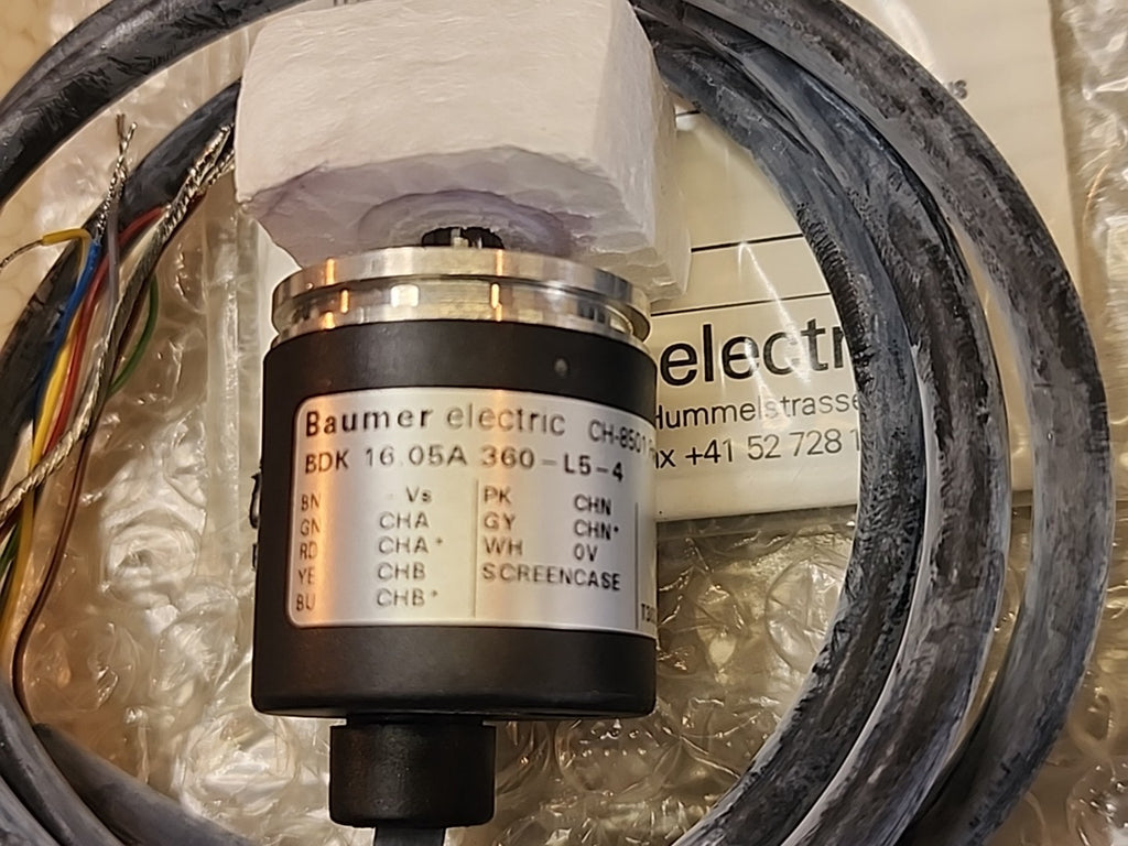 NEW BAUMER BDK 16.05A 360-L5-4 Incremental Shaft Encoder 