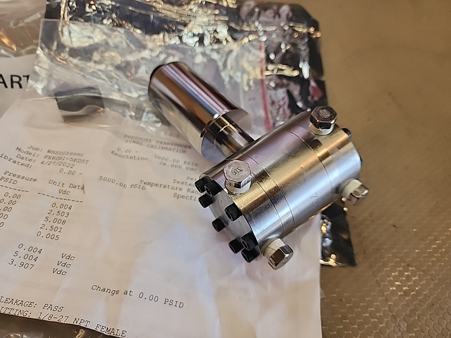 NEW Omegadyne PX80B1-5KD5T Pressure Transducer