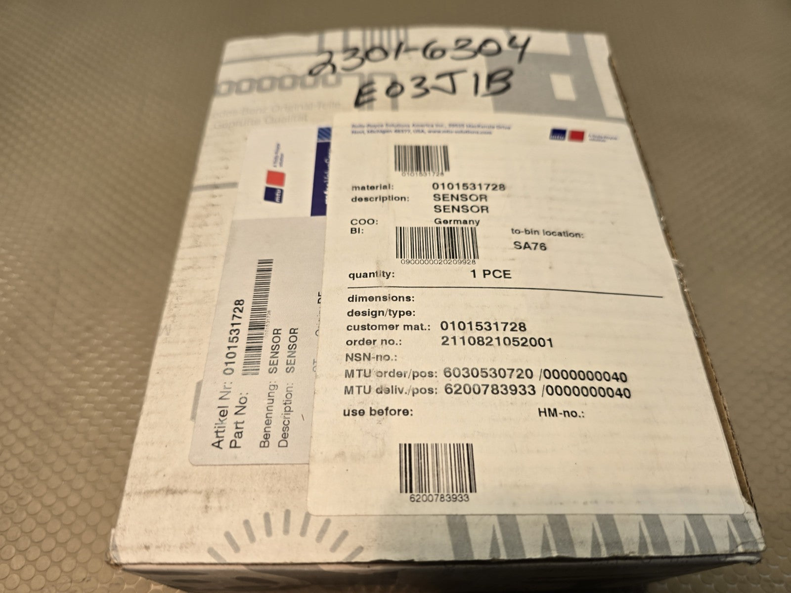 OEM Mercedes-Benz NOx Sensor A0101531728 Nitrogen Oxide Sensor 0101531728 New 