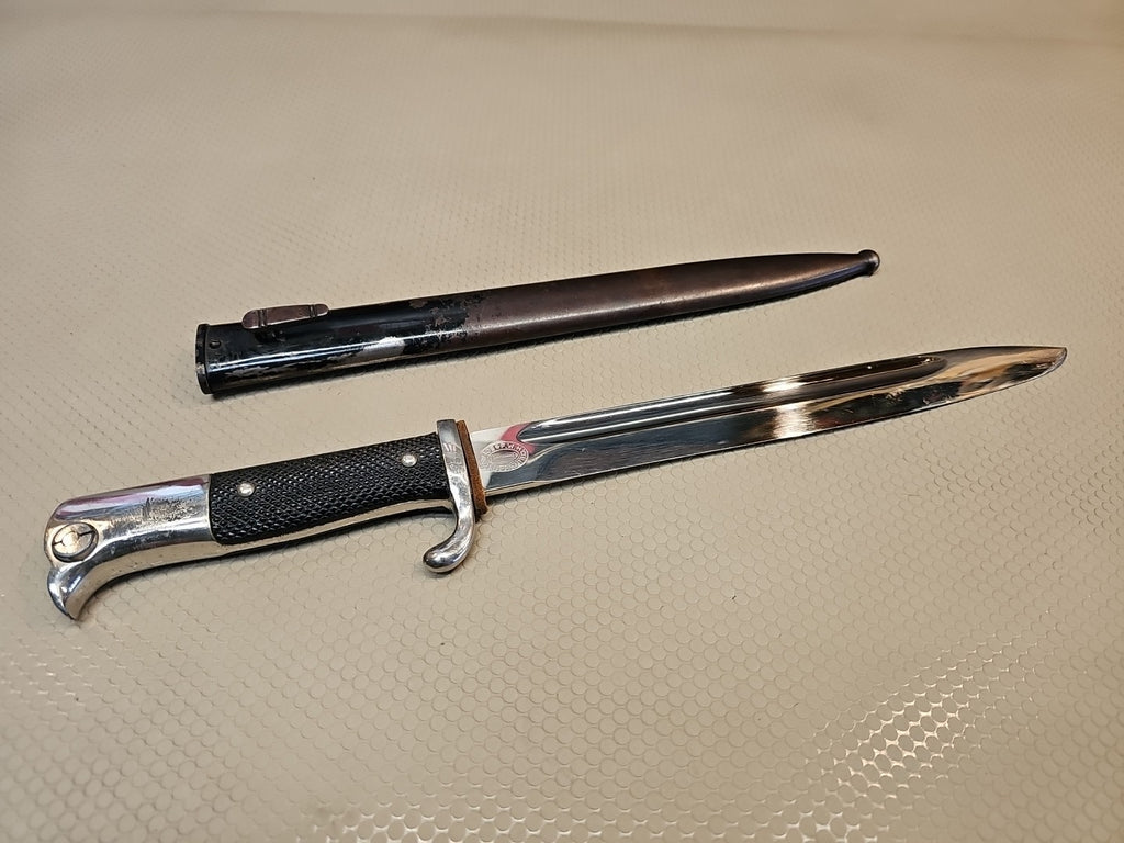 WWII German Dress Dagger Bayonet Knife F.W. Holler Solingen + Scabbard 
