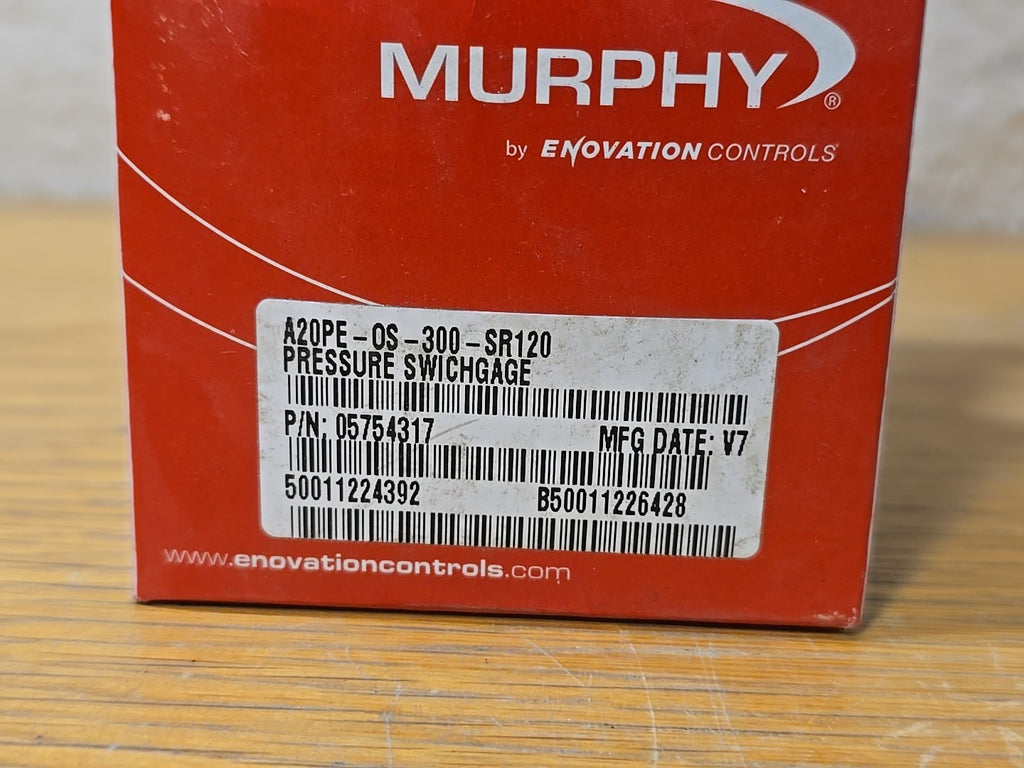 Murphy A20PE-OS-300 Pressure Swichgage (05704317) NEW 