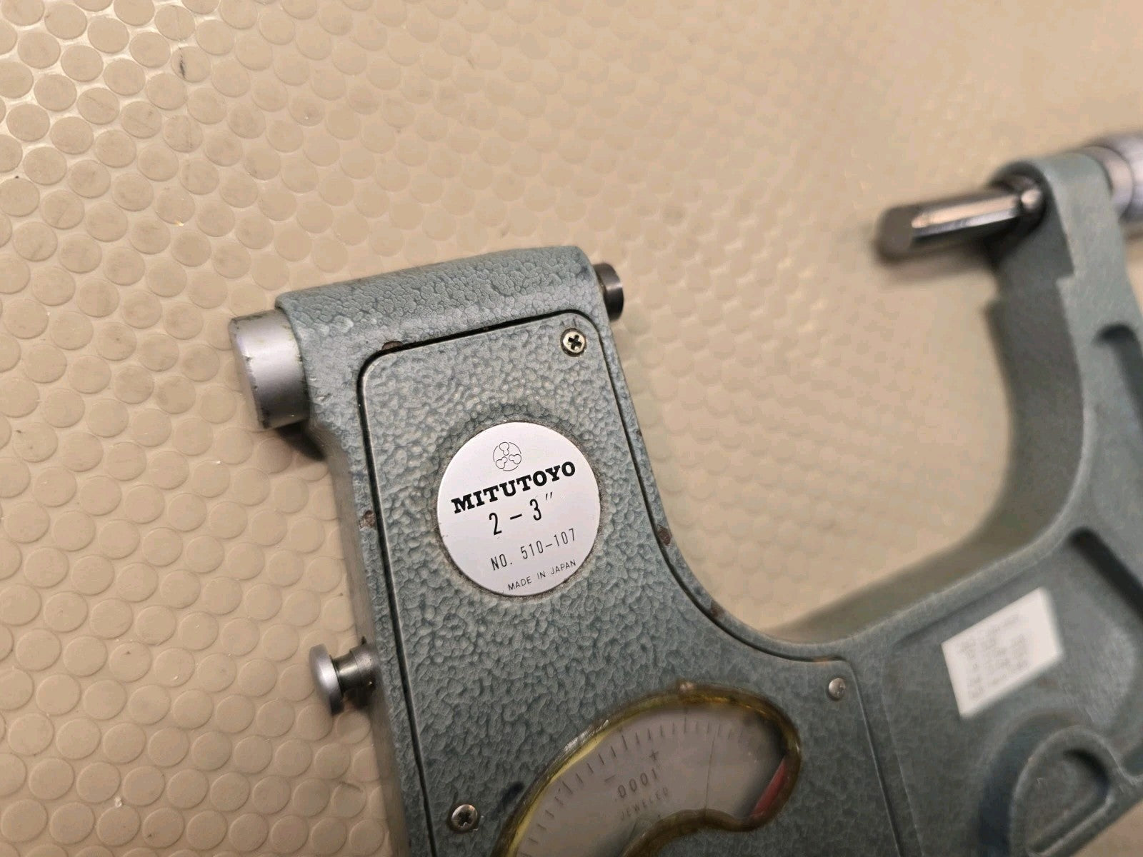 Mitutoyo 510-107 2"-3" Indicating Micrometer Jeweled .0001 w/o Case- Japan