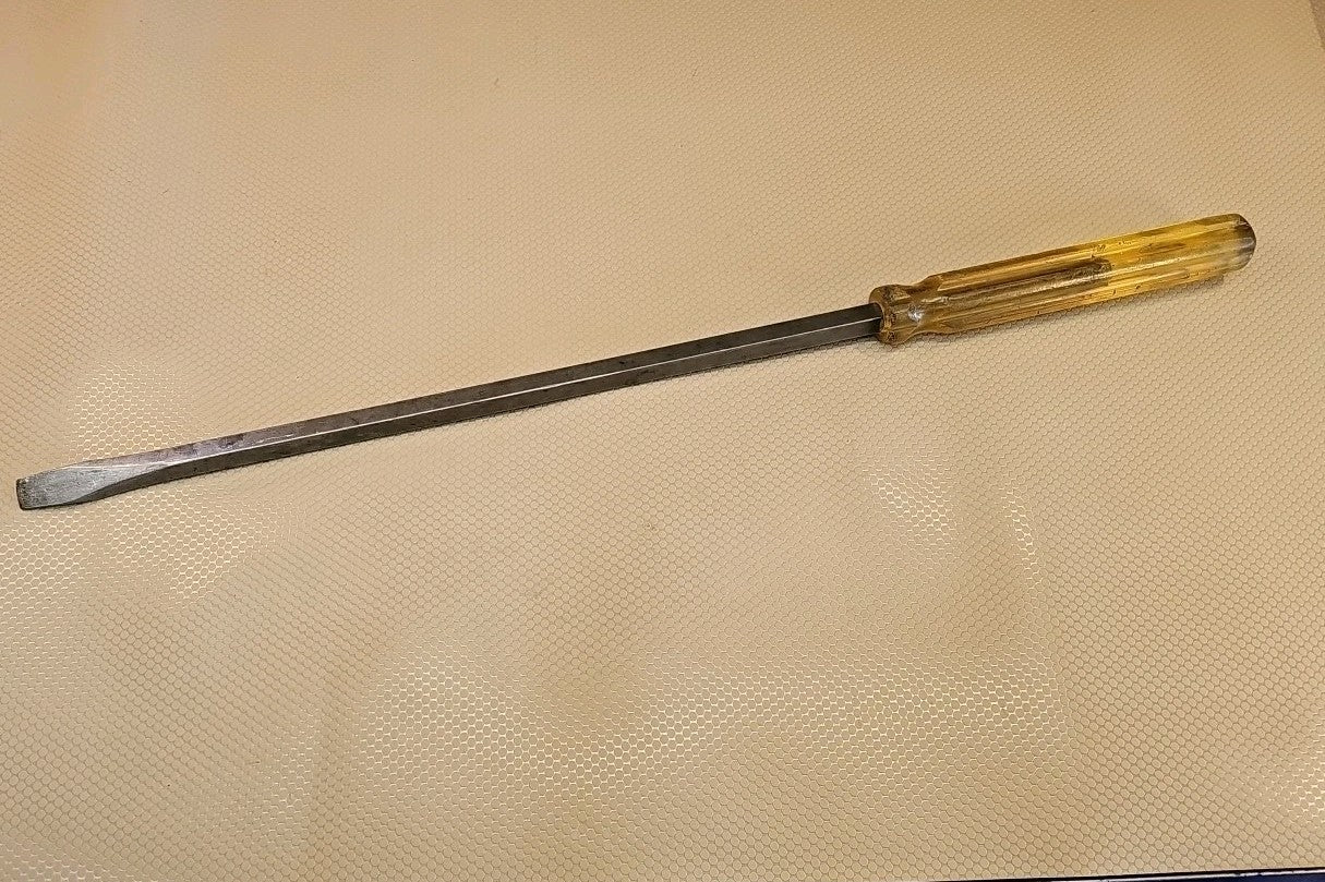 Vintage MAC Tools 23" 27" Inch Long 5/8 Slotted Screwdriver PL18 Made in USA PRY