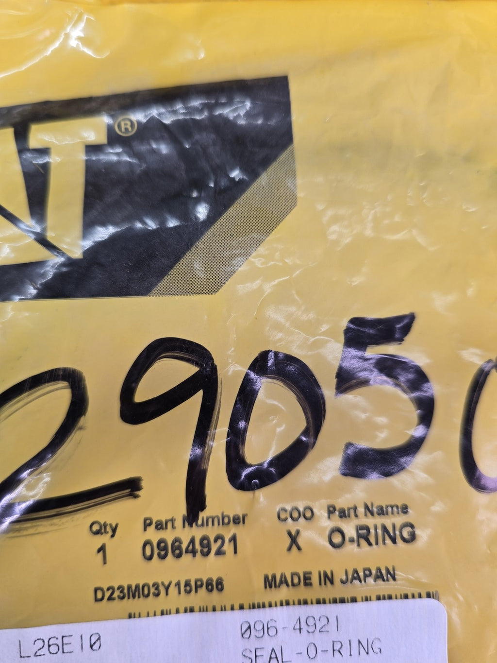 Caterpillar OEM 0964921 O-Ring Seal 5.7x154.3mm NBR 75A NOS Made in Japan