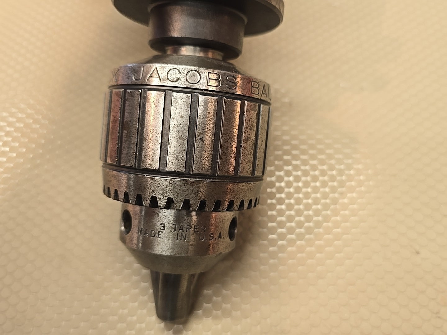JACOBS 14N SUPER DRILL CHUCK 0"-1/2 CAPACITY ON TOOL HOLDER