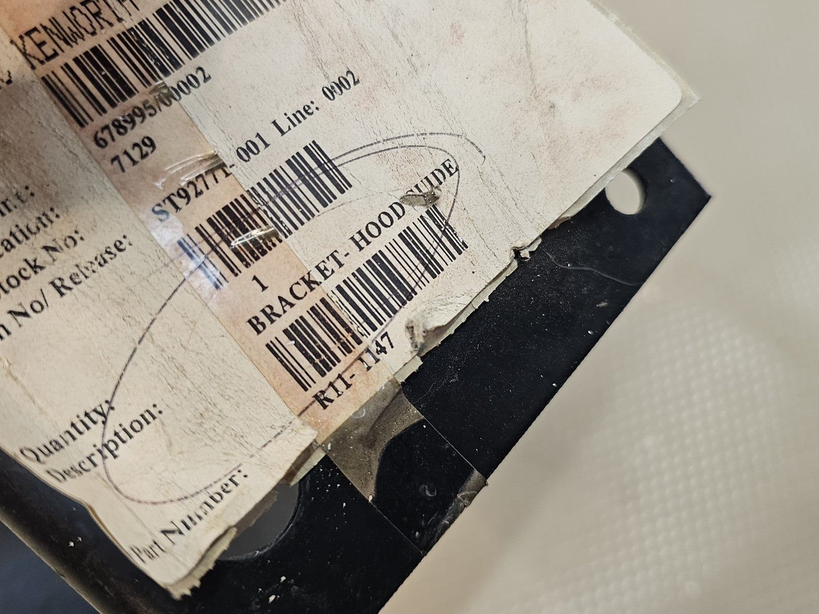 Bracket - Hood Guide R11-1147 OEM Kenworth New Paccar