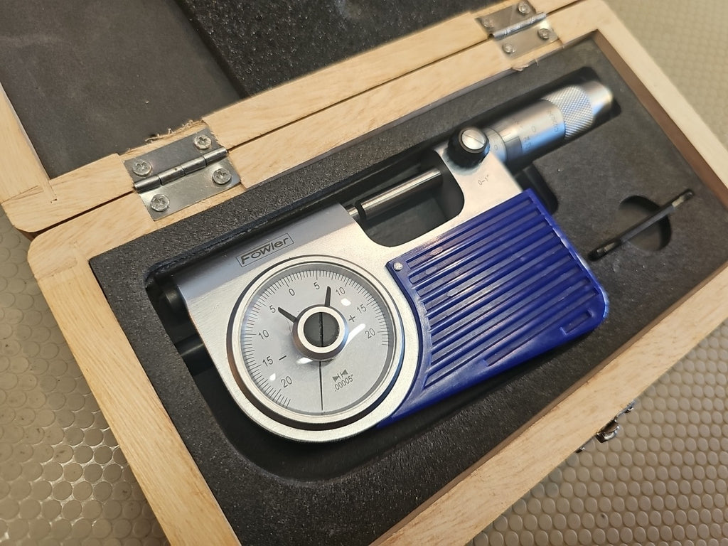Fowler 52-245-150-0 Indicating Micrometer, 25-50mm Range. 0.001mm Graduation