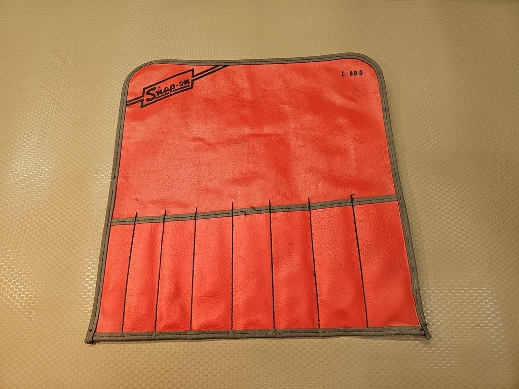 SNAP ON C-89D RED WRENCH  BAG POUCH ROLL 8 POCKETS *VINTAGE & MINT*