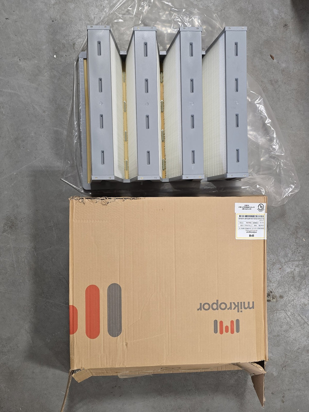 Mikropor MVV-F8-02-PABS-S-N-NPG-H20-03 V-Bank Air Filter 24x20x12 MERV 14 New