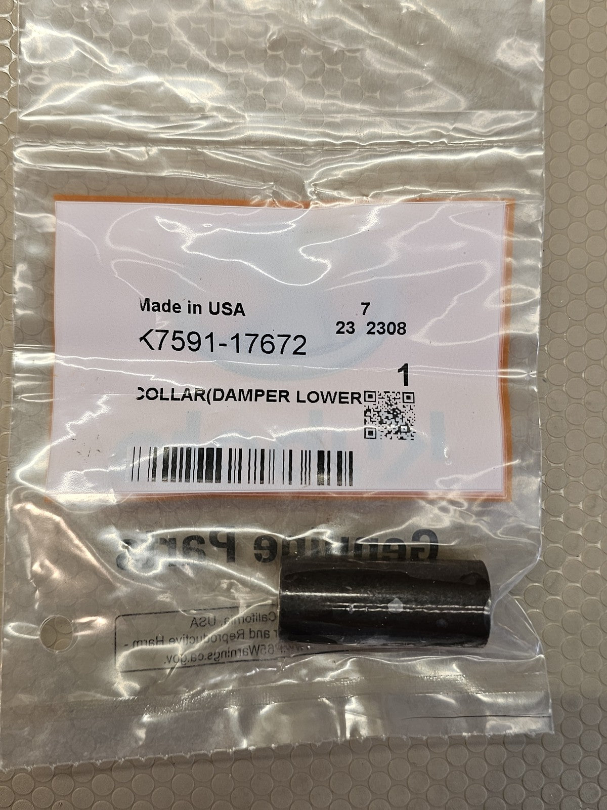 Kubota K7591-17672 Collar Damper Lower RTV-X900 RTV-X1140 OEM New