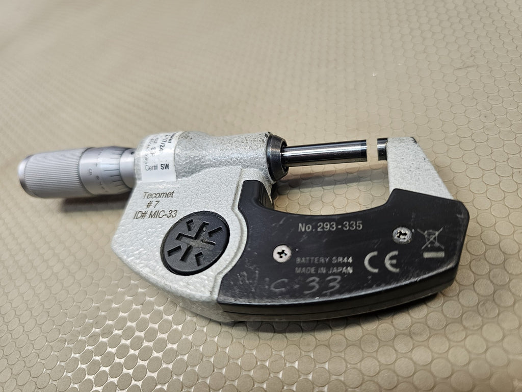 Mitutoyo 293-355 0-1" Digimatic Micrometer Digital OD