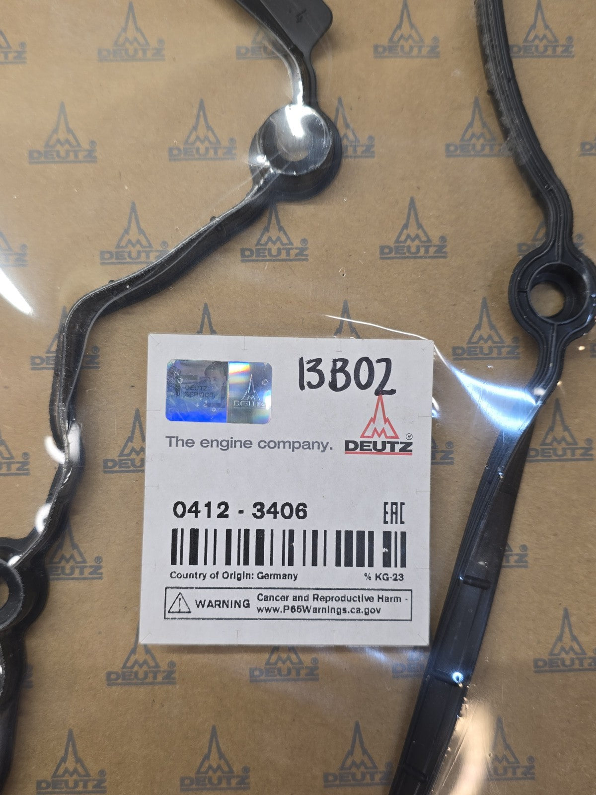 Genuine OEM Deutz 0412-3406 valve cover gasket