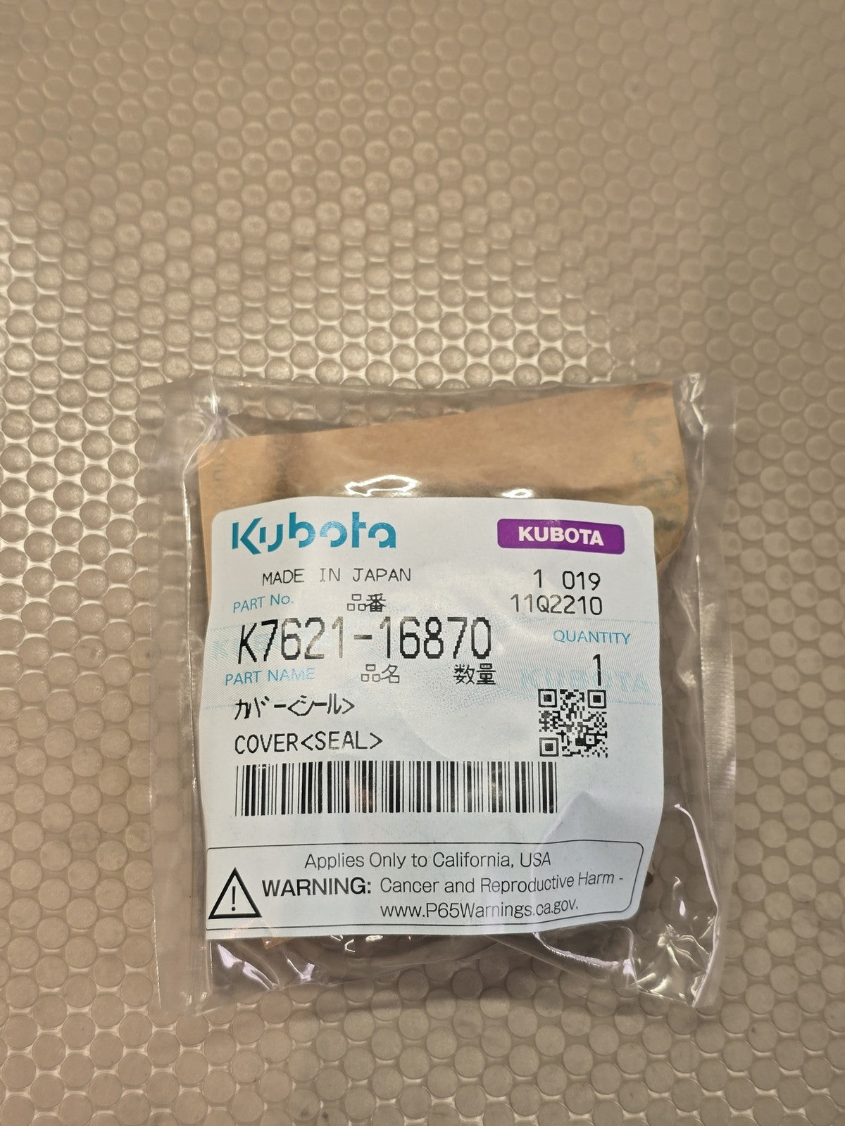 Kubota K7621-16870 OEM  RTV Cover Seal Genuine OEM Part