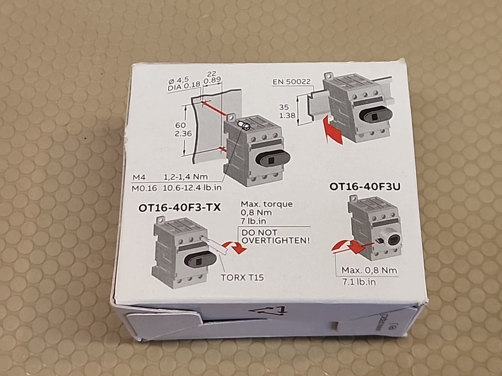 New ABB OT40F3 1SCA104902R1001 40A Disconnector 